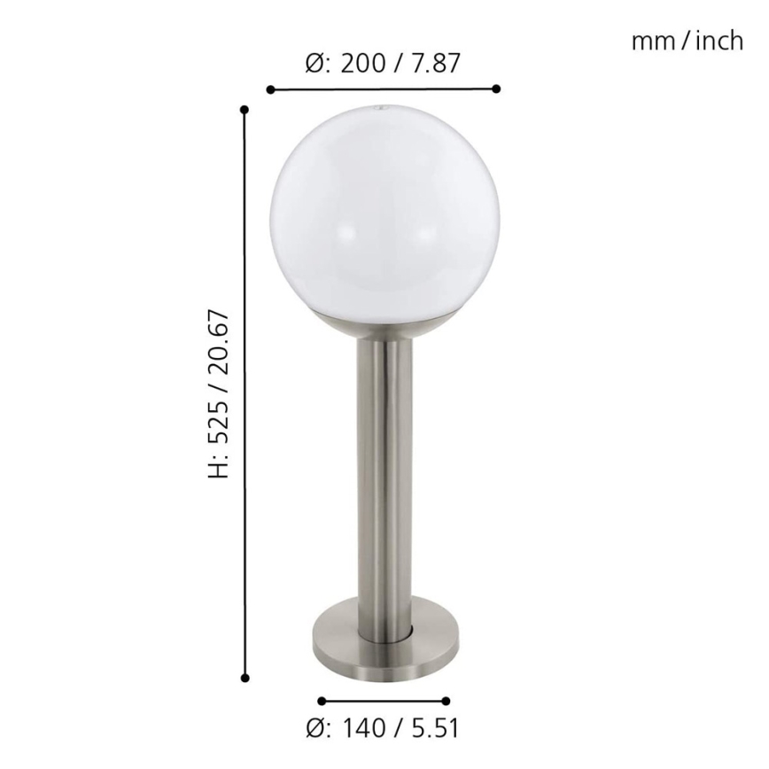 Eglo 33565 - LED Aptumšojama āra lampa NISIA-C 1xE27/9W/230V 525 mm IP44