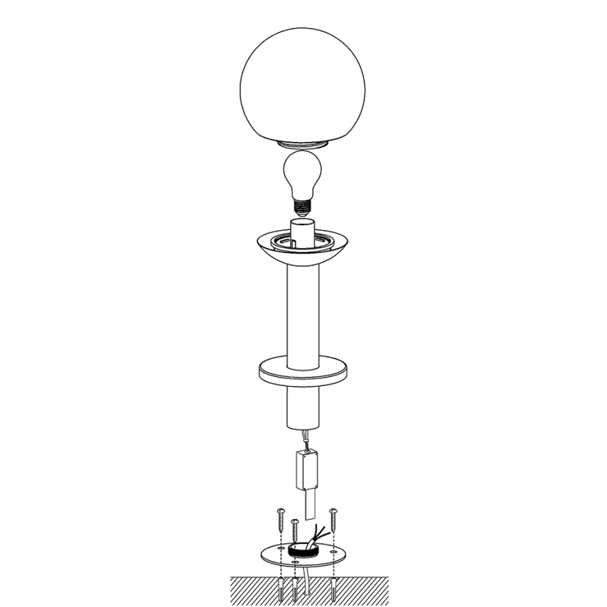 Eglo 33565 - LED Aptumšojama āra lampa NISIA-C 1xE27/9W/230V 525 mm IP44