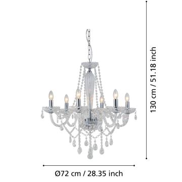 Eglo 39099 - Lustra BASILANO 1 6xE14/40W/230V