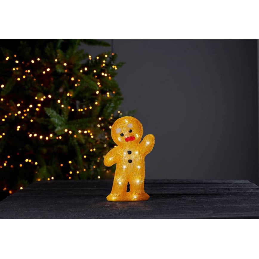 Eglo - LED Ziemassvētku rotājums 20xLED/0,06W/3xAA piparkūku vīriņš