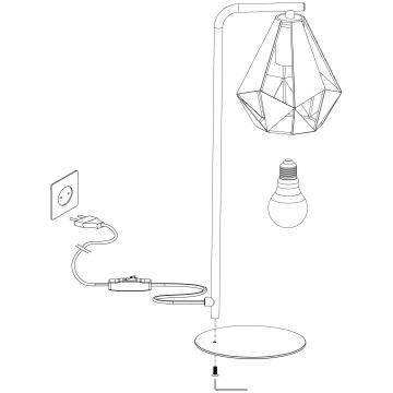 Eglo - Galda lampa 1xE27/60W/230V