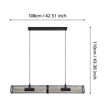 Eglo - Lustra ar auklu 4xE27/40W/230V