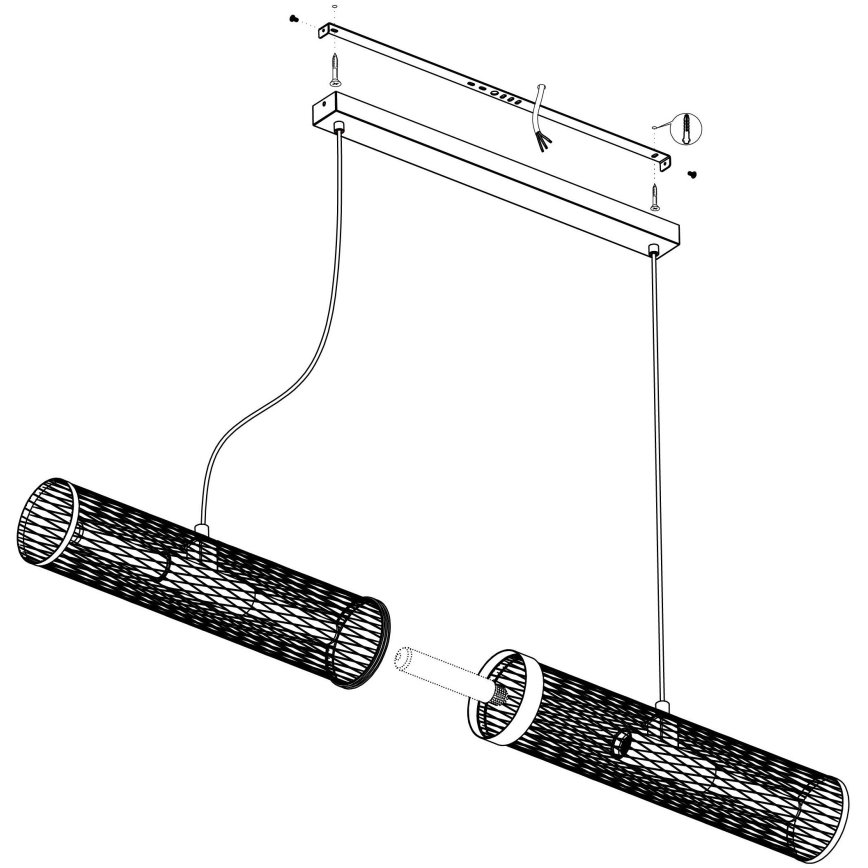 Eglo - Lustra ar auklu 4xE27/40W/230V