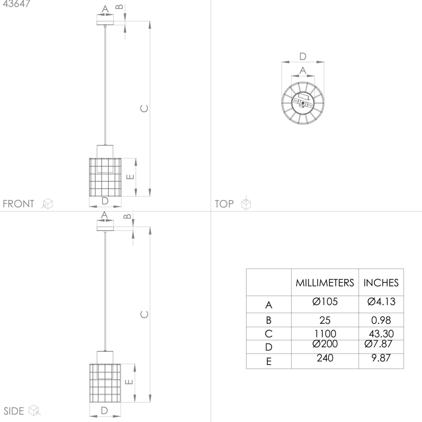 Eglo - Lustra ar auklu 1xE27/40W/230V d. 20 cm sudraba