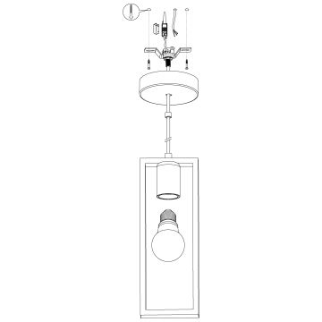 Eglo - Lustra ar auklu 1xE27/60W/230V - FSC sertificēts