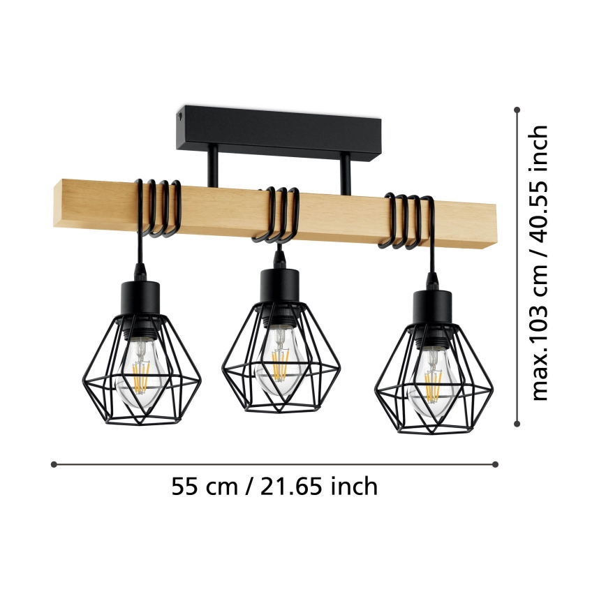 Eglo - Virsapmetuma lustra 3xE27/60W/230V - FSC sertificēts