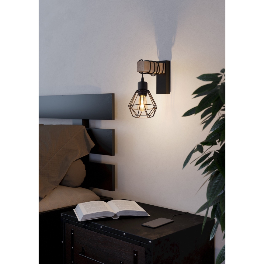 Eglo - Sienas lampa 1xE27/60W/230V - FSC sertificēts