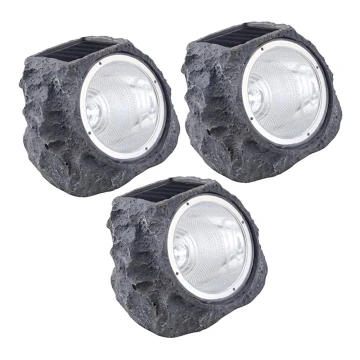 Eglo 48505 - KOMPLEKTS 3x Saules enerģijas LED apgaismojums 3xLED/0,06W