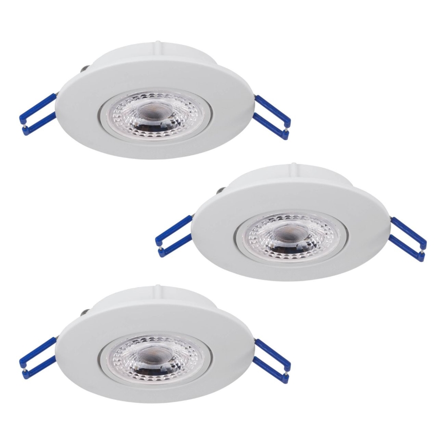 Eglo 75763 - KOMPLEKTS 3x LED Iegremdējama lampa ZUJAR LED/3,4W/230V balta