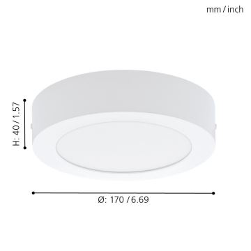 Eglo 78198 - LED Griestu lampa FUEVA LED/10,9W/230V