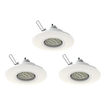 Eglo 78704 - KOMPLEKTS 3x LED Iegremdējama lampa PENETO 1xGU10/3,3W/230V balta