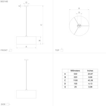 Eglo - Lustra ar auklu 1xE27/40W/230V d. 53 cm