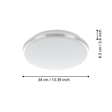 Eglo - LED Vannas istabas griestu lampa LED/15,6W/230V IP44 hroms