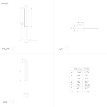 Eglo - LED Aptumšojama grīdas stāvlampa LED/34W/230V 3000-6500K + tālvadības pults