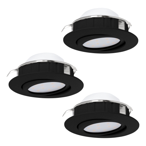 Eglo - KOMPLEKTS 3x LED Aptumšojama iegremdējama lampa PINEDA LED/5,5W/230V