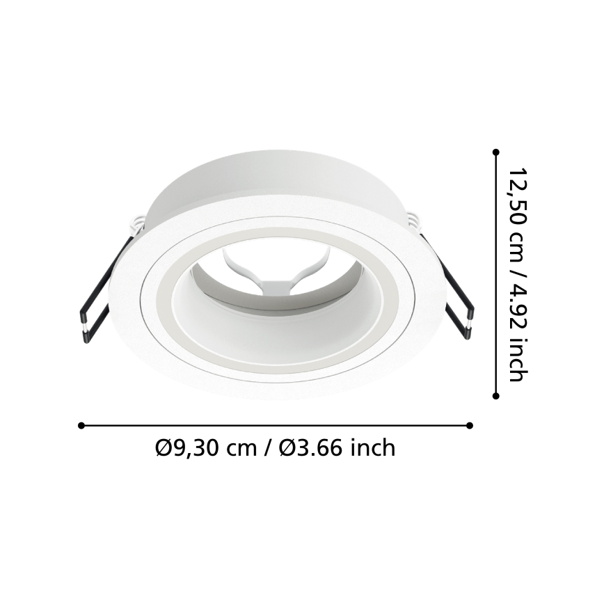 Eglo - Iegremdējama lampa 1xGU10/35W/230V balta