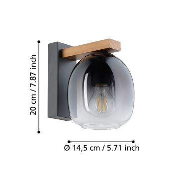 Eglo - Sienas lampa 1xE27/40W/230V