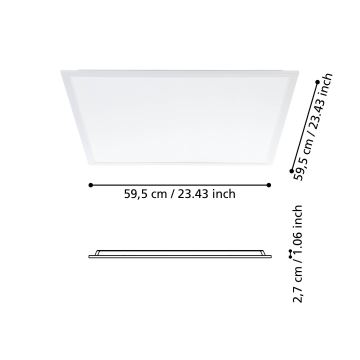 Eglo - LED Virsapmetuma panelis LED/34,5W/230V 60x60 cm