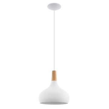 Eglo - Lustra ar auklu 1xE27/60W/230V d. 28 cm balta - FSC sertificēts