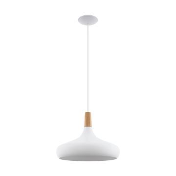 Eglo - Lustra ar auklu 1xE27/60W/230V d. 40 cm balta - FSC sertificēts