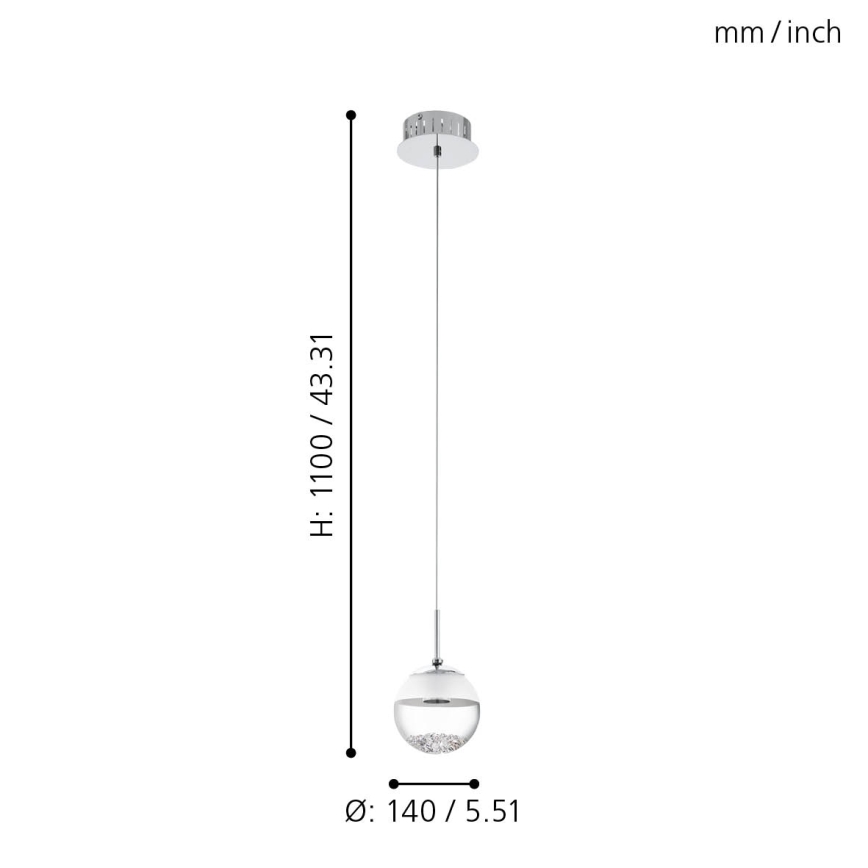 Eglo - LED piekarams gaismeklis 1xLED/5W/230V