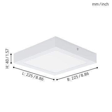 Eglo 94077 - LED griestu gaismeklis FUEVA 1 LED/16.47W/230V