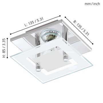 Eglo - LED griestu gaismeklis 1xGU10-LED/3W/230V