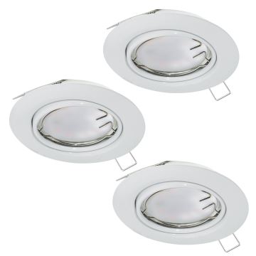 Eglo - KOMPLEKTS 3x LED Iegremdējama lampa PENETO 3xGU10-LED/5W/230V