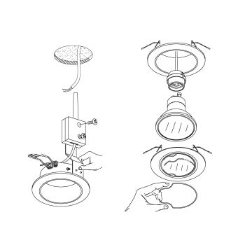 Eglo - KOMPLEKTS 3x LED Iegremdējama lampa PENETO 3xGU10-LED/5W/230V