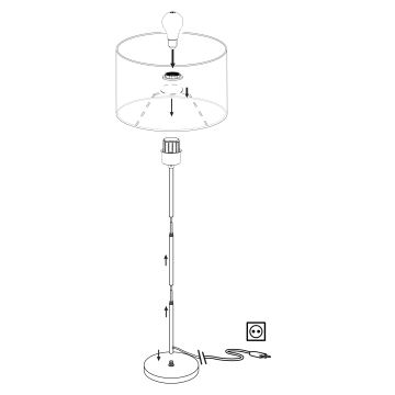 Eglo - Grīdas stāvlampa 1xE27/60W/230V