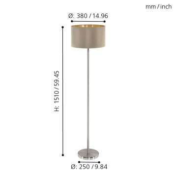 Eglo - Grīdas stāvlampa 1xE27/60W/230V