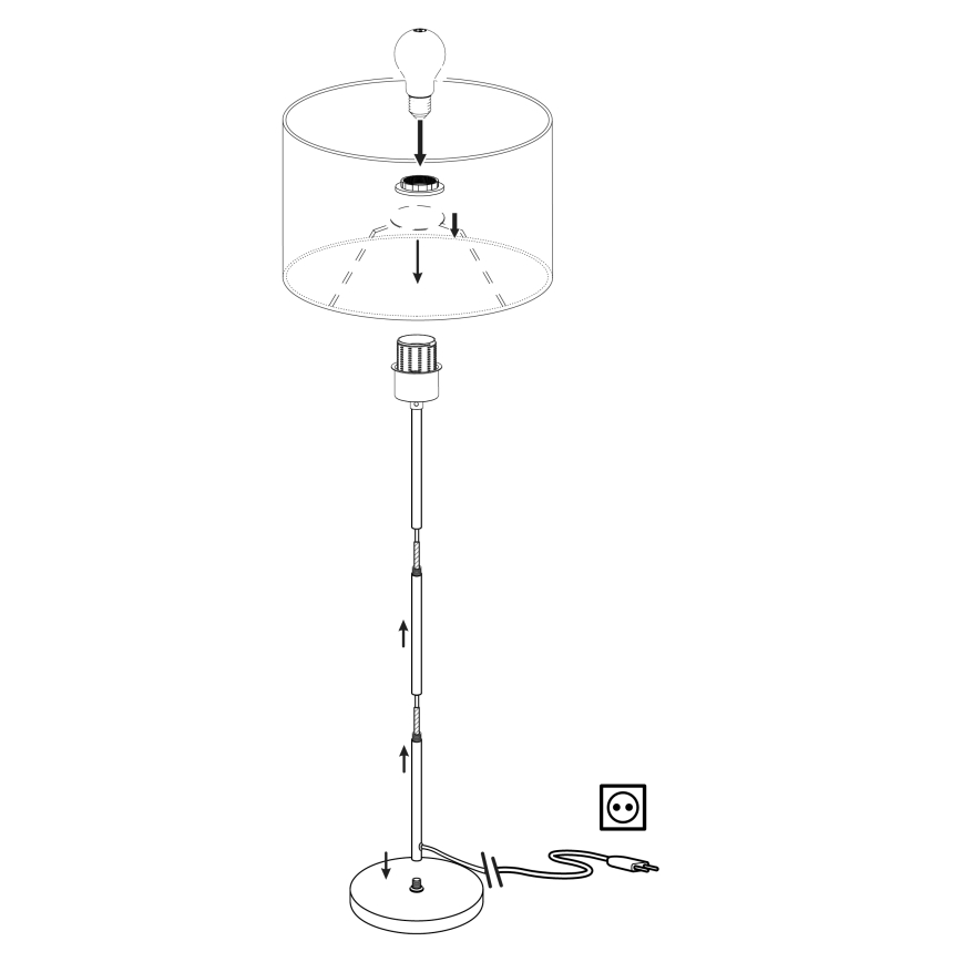 Eglo - Grīdas stāvlampa 1xE27/60W/230V