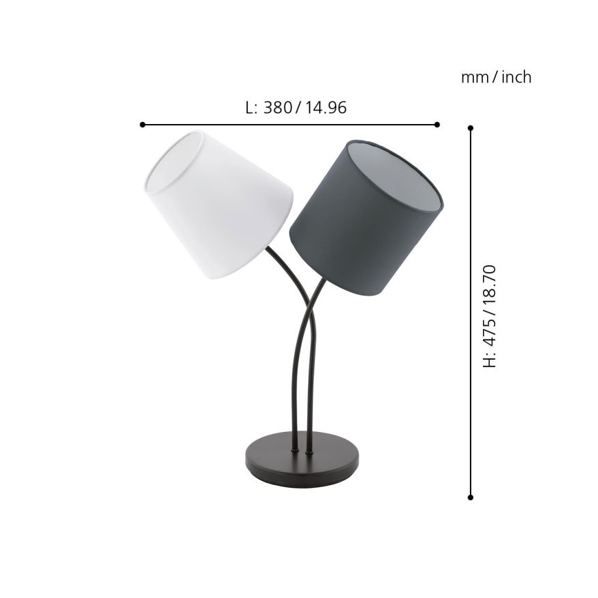 Eglo - Galda lampa 2xE14/40W/230V