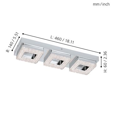 Eglo - LED Griestu lampa 3xLED/4W/230V