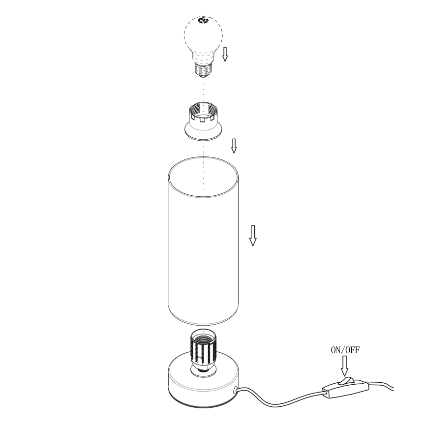 Eglo - Galda lampa 1xE27/60W/230V