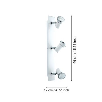 Eglo - LED vannas istabas lampa 3xGU10-LED/3,3W/230V IP44