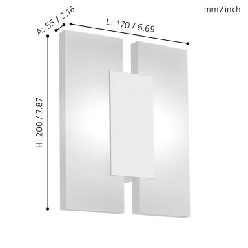 Eglo - LED sienas gaismeklis 2xLED/4,5W/230V