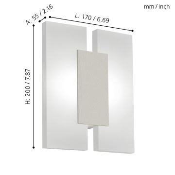 Eglo - LED sienas gaismeklis 2xLED/4,5W/230V
