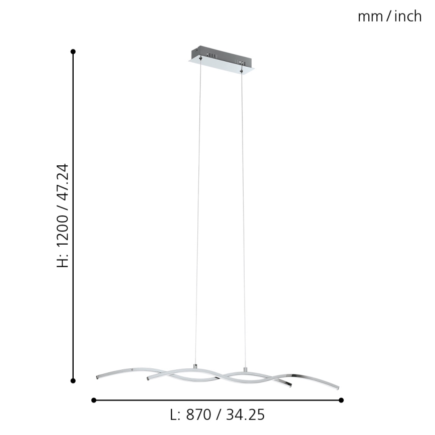 Eglo - LED lustra 2xLED/9W/230V