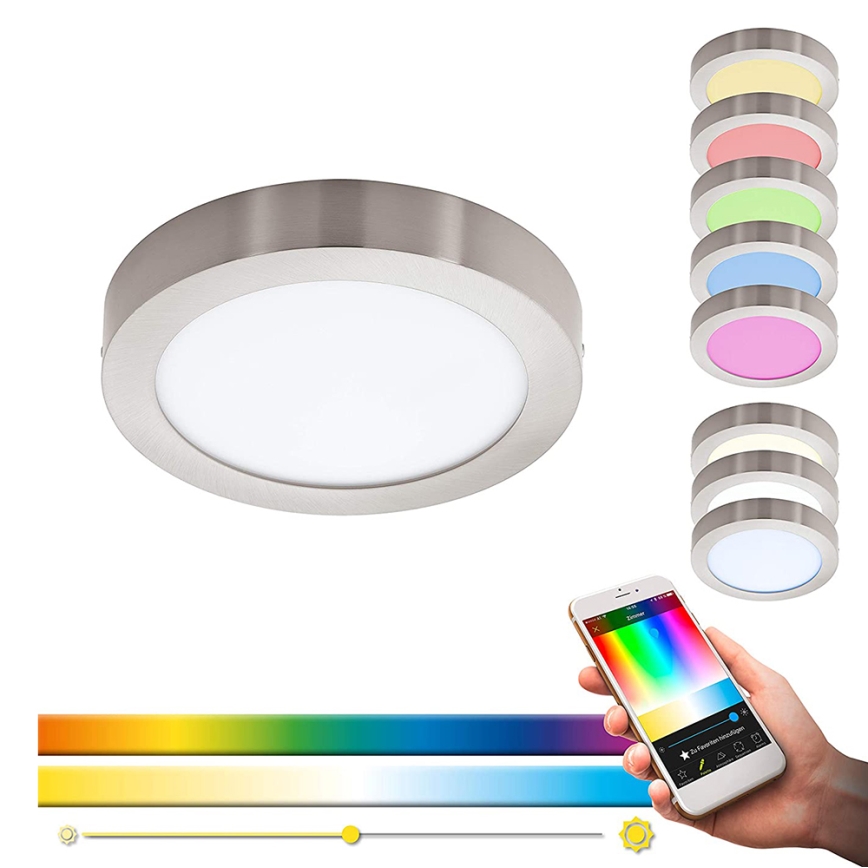 Eglo - LED RGBW  Aptumšojama griestu lampa FUEVA-C LED/15,6W/230V Bluetooth