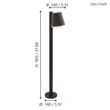 Eglo - Āra lampa 1xE27/10W/230V IP44