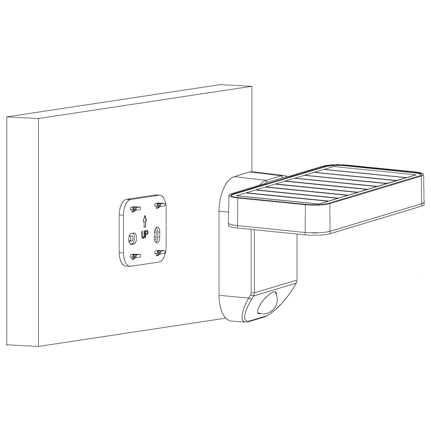 Eglo - LED Saules enerģijas sienas lampa ar sensoru LED/4,5W/3,7V IP44