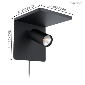 Eglo - LED sienas gaismeklis 1xGU10/5W/230V