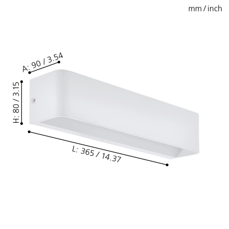 Eglo - LED sienas gaismeklis LED/12W/230V