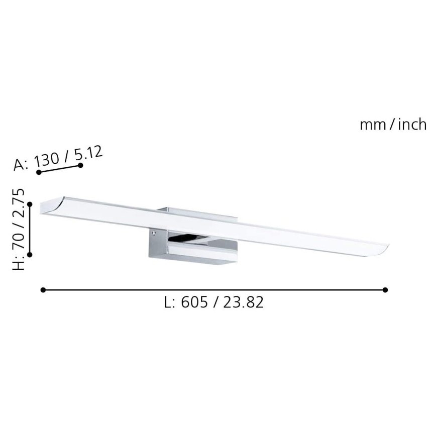 Eglo - LED RGB Aptumšojama vannas istaba apgaismojums LED/15,6W/230V IP44 + tālvadības pults