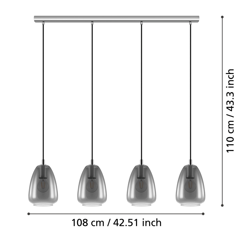 Eglo - Lustra ar auklu 4xE27/40W/230V