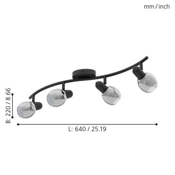 Eglo - Lampa 4xE14/28W/230V