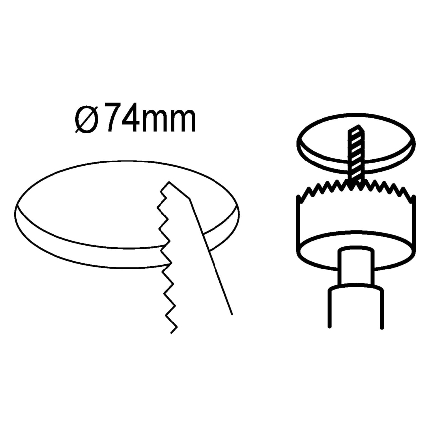 Eglo 98634 - KOMPLEKTS 3x LED Iegremdējama vannas istabas lampa FUEVA LED/2,8W/230V