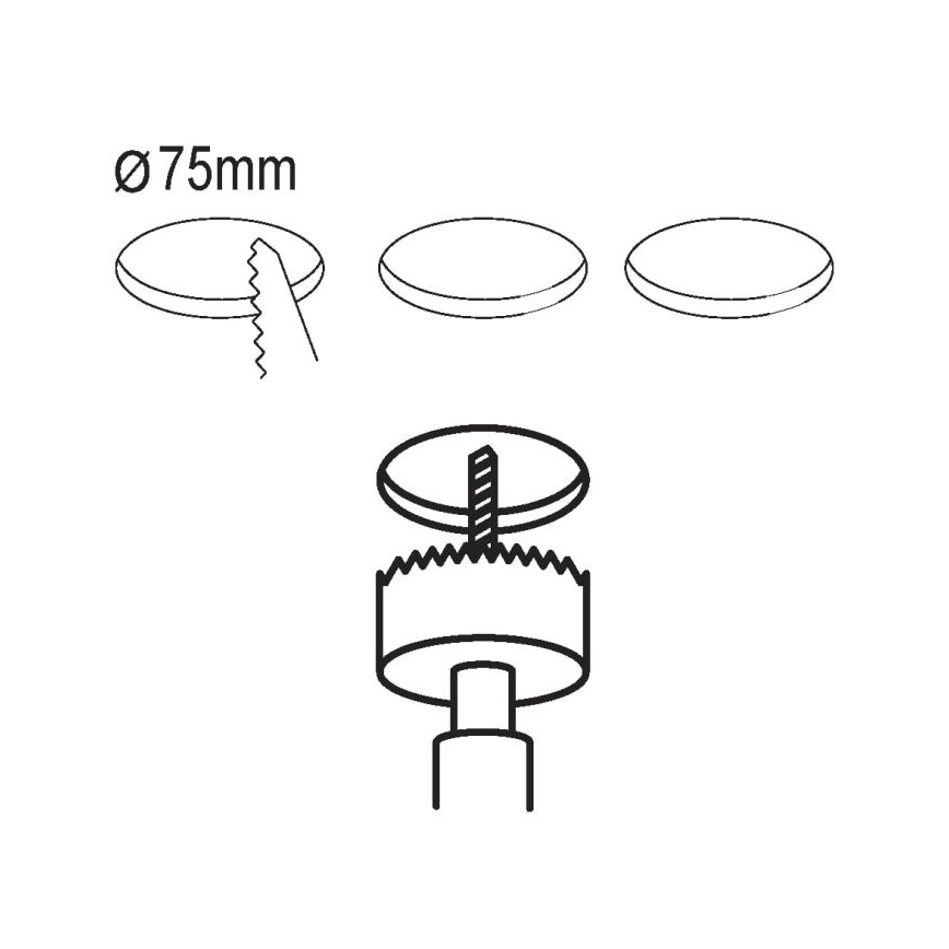 Eglo - KOMPLEKTSx LED Iebūvējams gaismeklis FUEVA 5 1xLED/2,7W/230V