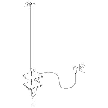 Eglo - LED Aptumšojama grīdas lampa CAMACHO LED/22W/230V